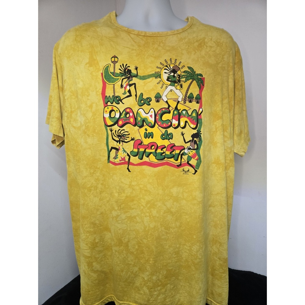 Vintage 1997 We Be Dancin In Da Street Tie Dye T Shirt One Size Reggae Jamaica - Picture 2 of 9